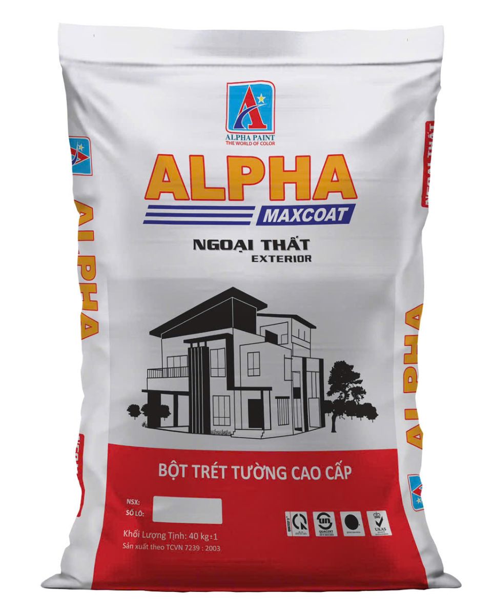 Bột trét tường cao cấp ngoai thất Alpha Maxcoat